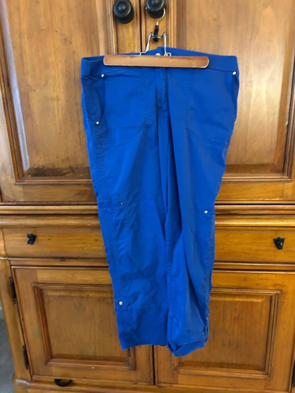 Chico's Bright Cobalt Blue Cargo Pants